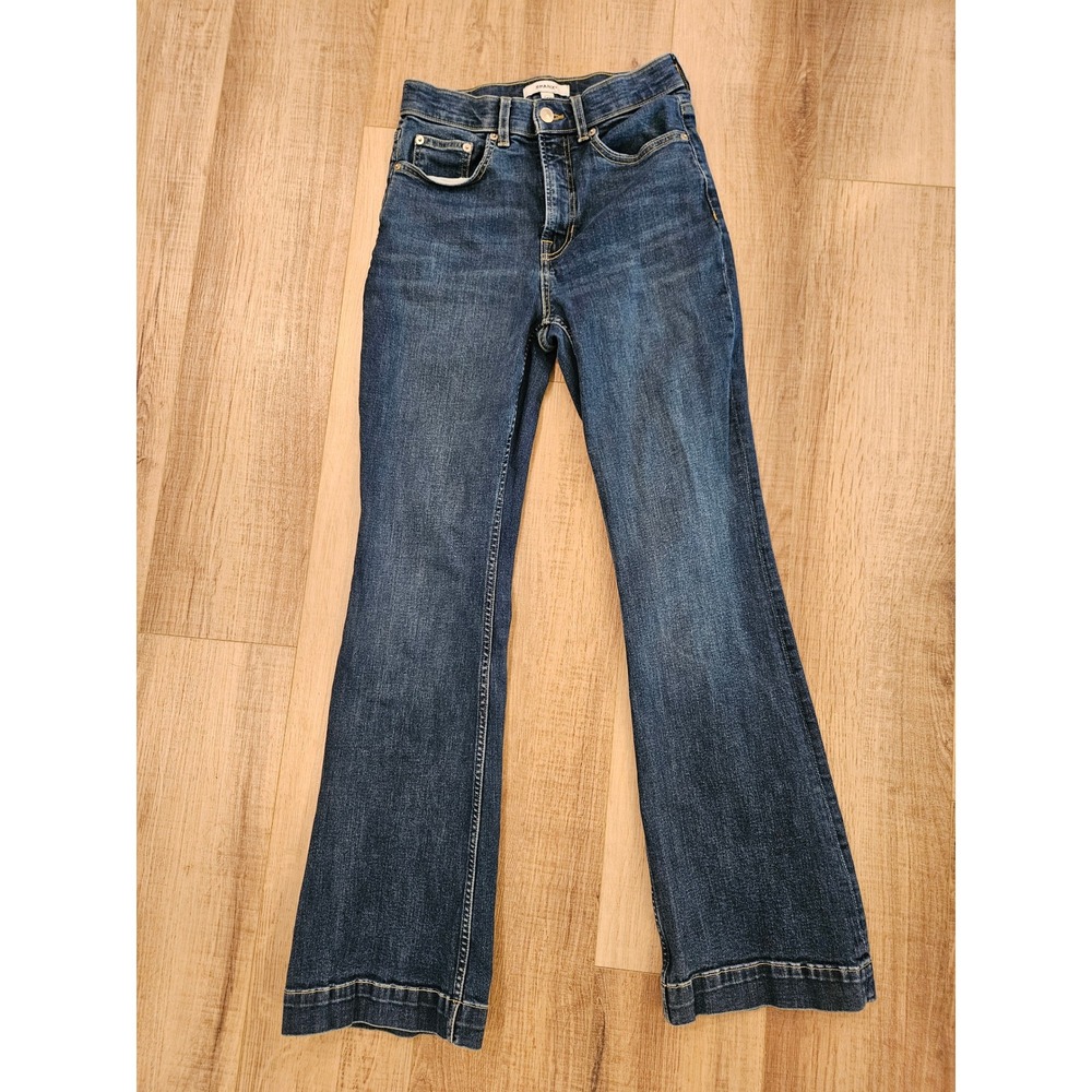 SPANX Flare Jeans Womens Size 6 Dark Wash High Rise Stretch Denim Slimming